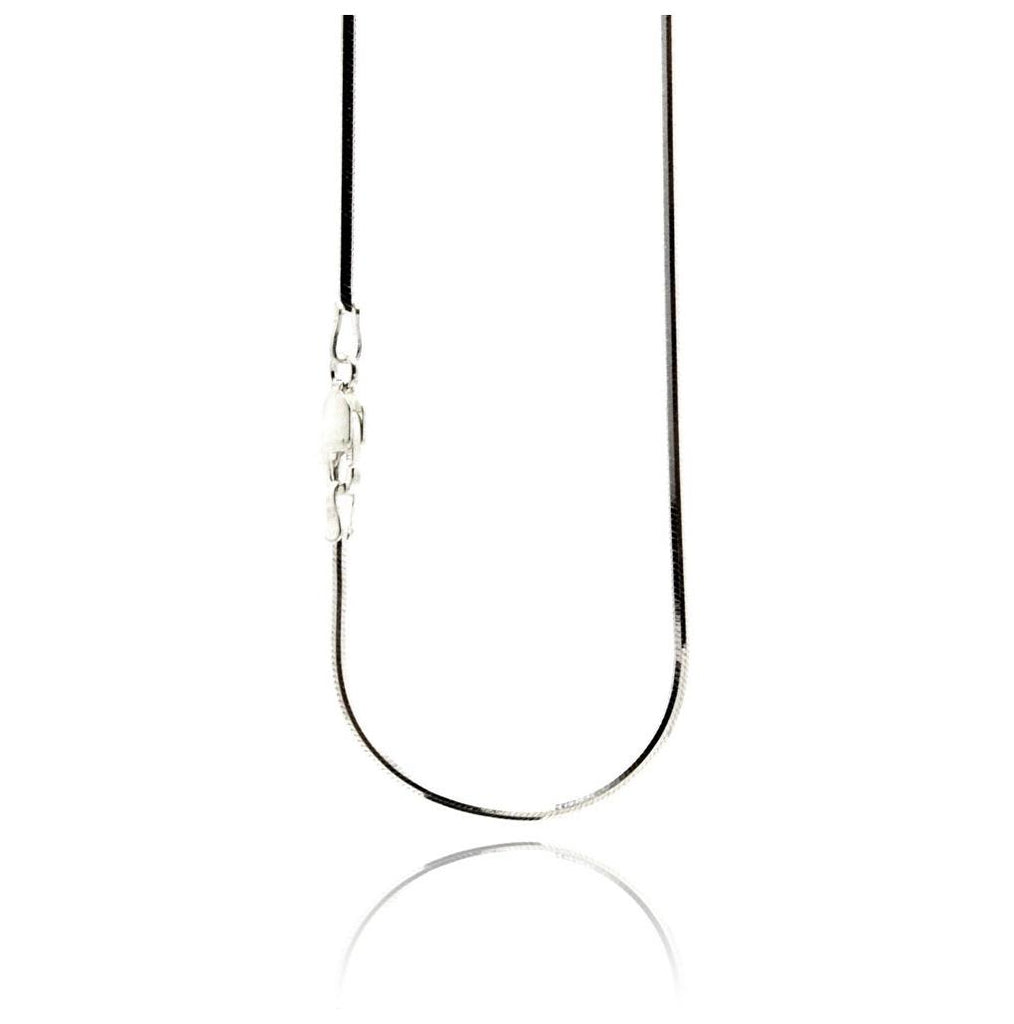 .925 Sterling Silver Snake Square Chain, <b>size: 16</b>