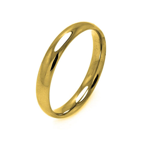 Men's Stainless Steel Gold Color Ring 4mm, <b>size: 5</b>