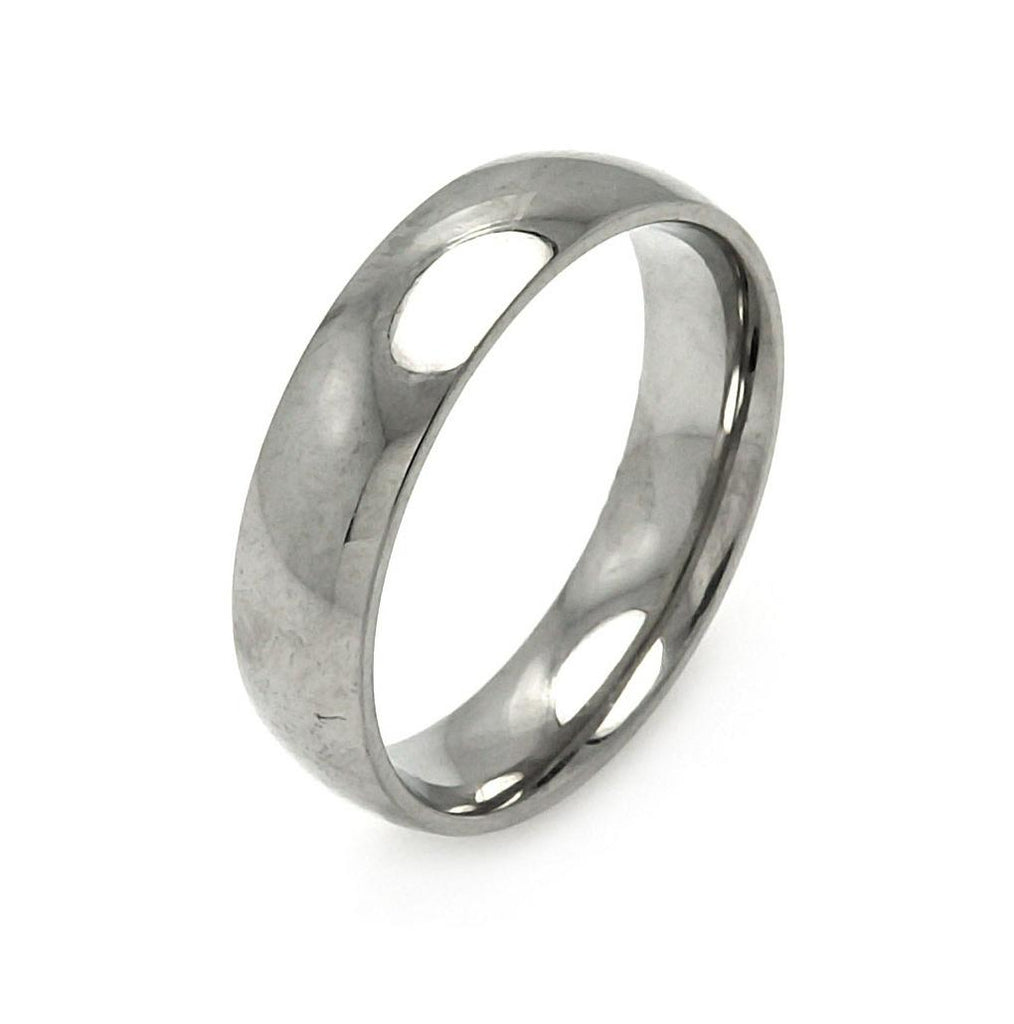 Men's Stainless Steel High Polished Band Ring 6mm, <b>size: 5</b>