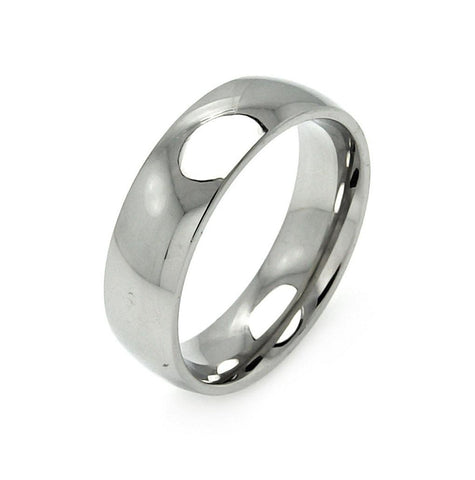 Men's Stainless High Polished Steel Ring 7mm, <b>size: 5</b>