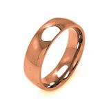 Men's Stainless Steel Rose Gold Color Ring 7mm, <b>size: 5</b>