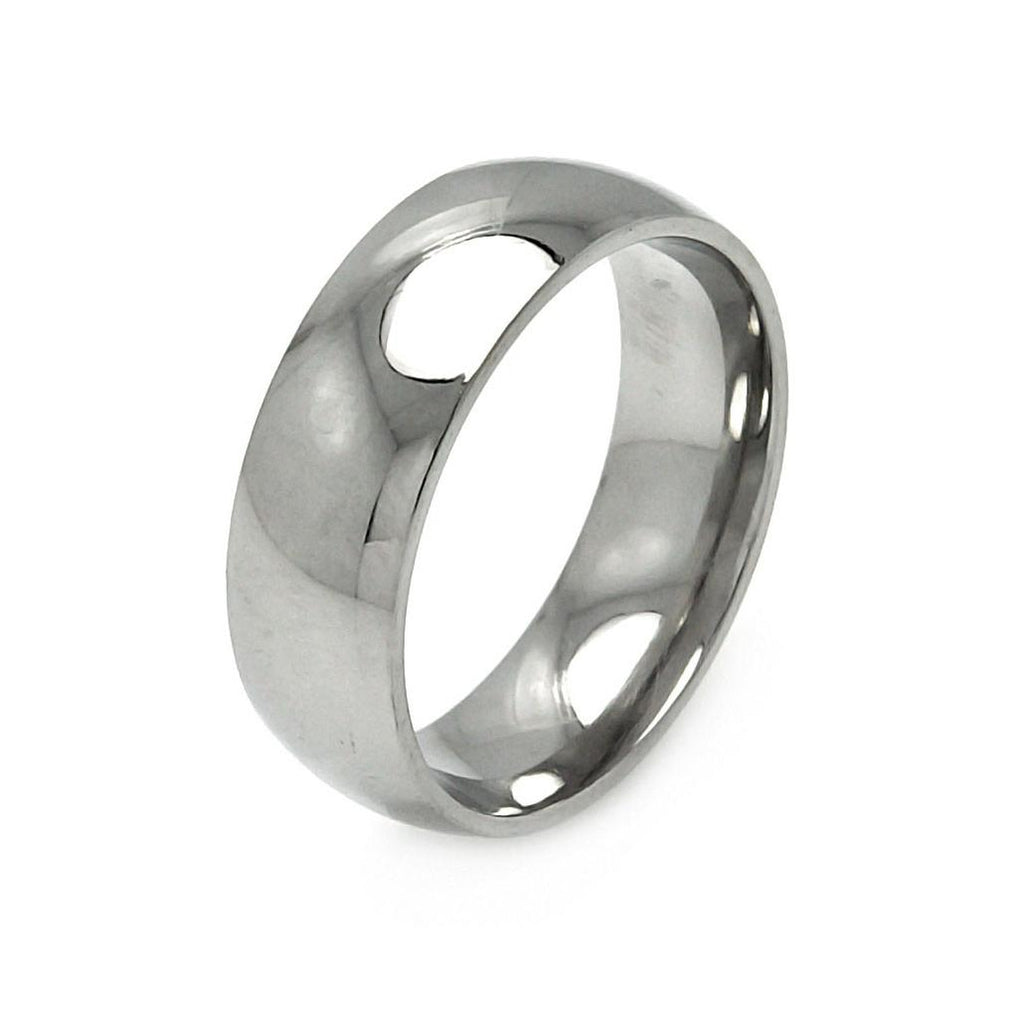 Men's Stainless Steel High Polished Ring 8mm, <b>size: 5</b>