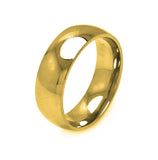 Men's Stainless Steel Gold Color Ring 8mm, <b>size: 5</b>