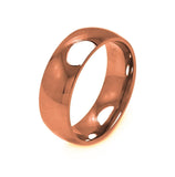 Men's Stainless Steel Rose Gold Color Band Ring 8mm, <b>size: 5</b>