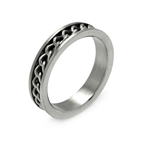 Men's Stainless Steel Chain Ring 5mm, <b>size: 9</b>