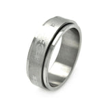 Men's Stainless Steel Abstract Design Spinner Ring 8mm, <b>size: 9</b>