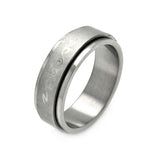 Men's Stainless Steel Abstract Design Spinner Ring 8mm, <b>size: 9</b>