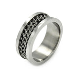 Stainless Steel Chain Center Stainless Steel Band Ring 9.1mm, <b>size: 10</b>