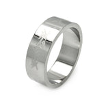 Men's Stainless Steel Abstract Design Ring, <b>size: 9</b>