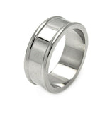 Men's Stainless Steel Border Ring, <b>size: 9</b>