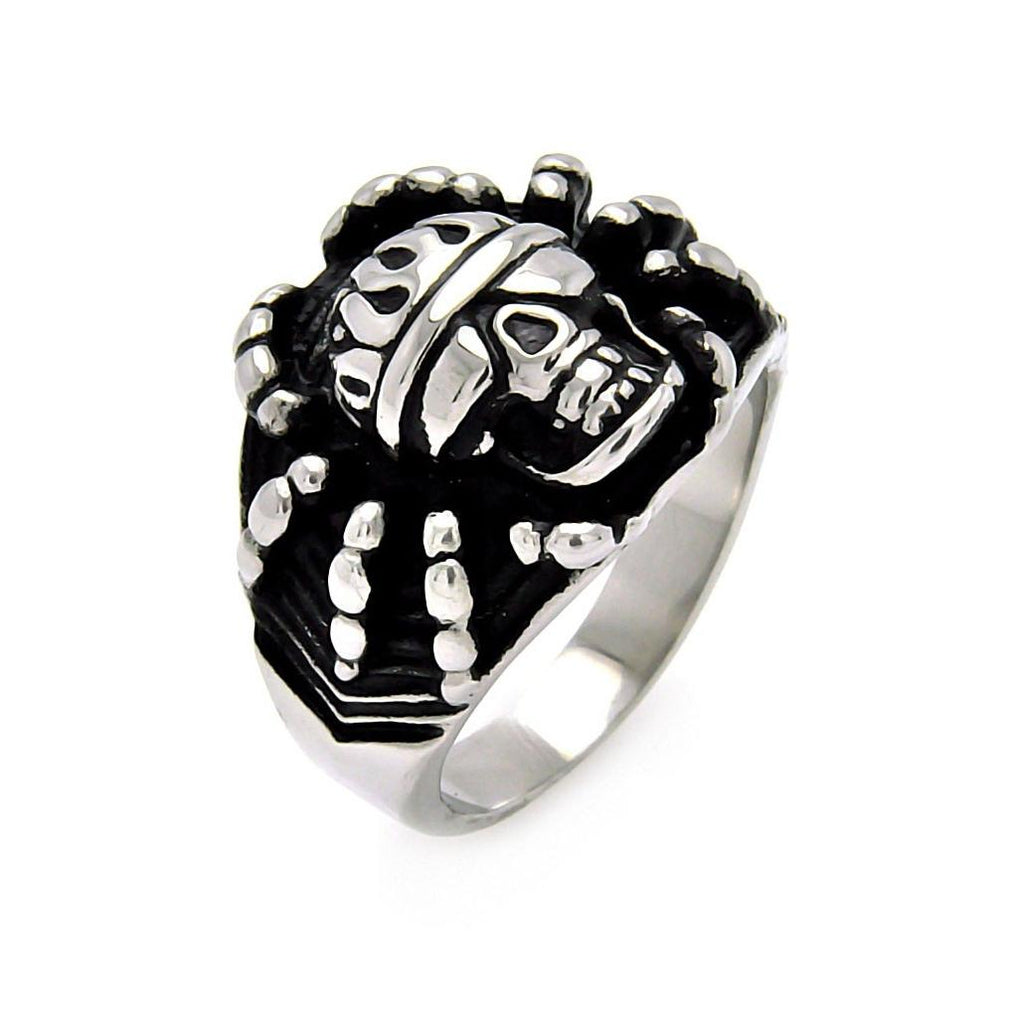 Men's Stainless Steel Spider Skull Ring, <b>size: 9</b>