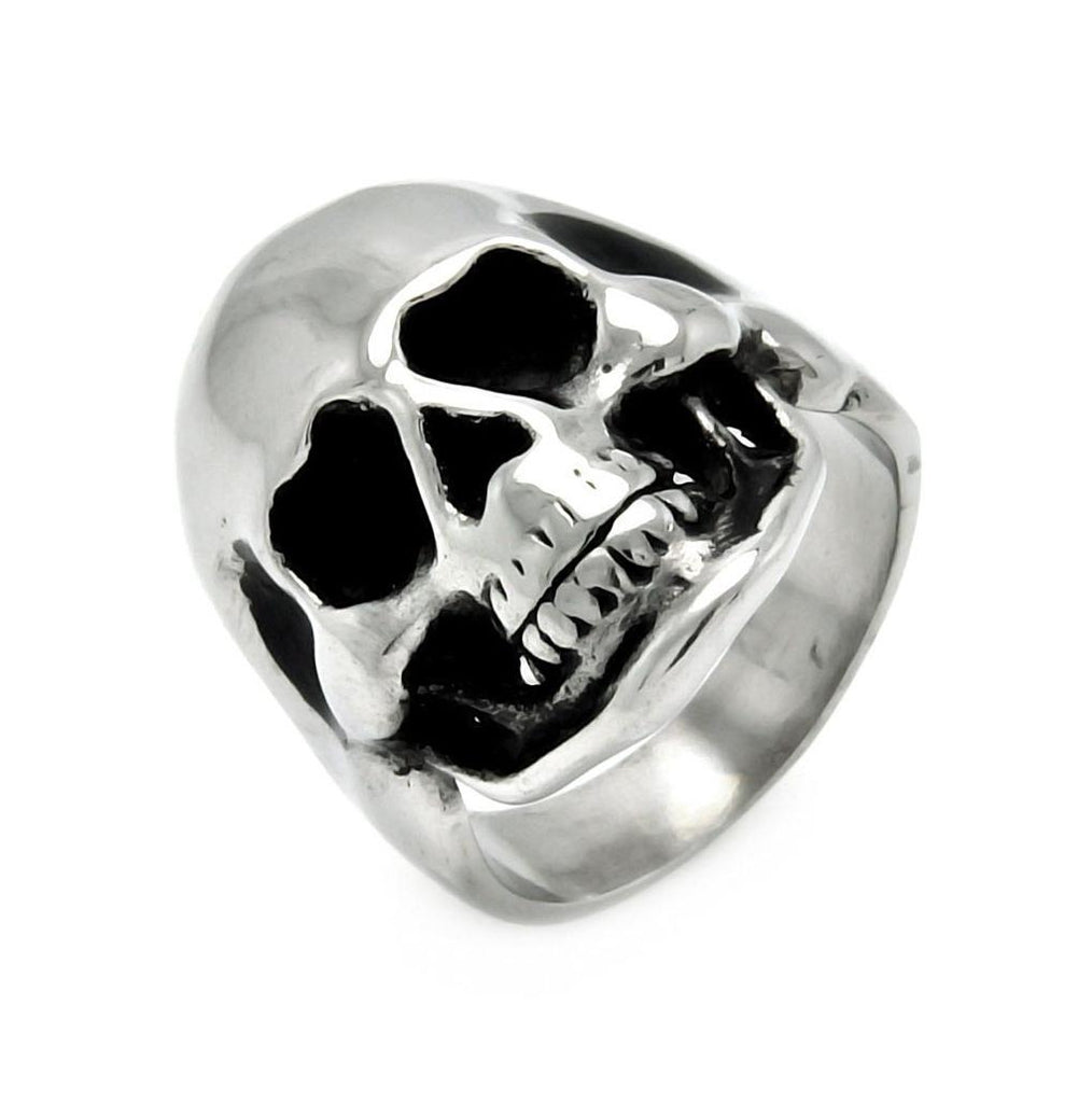 Men's Stainless Steel High Polish Skull Ring, <b>size: 9</b>