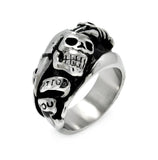 Men's Stainless Steel Dagger Skull Ring, <b>size: 9</b>