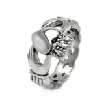 Men's Stainless Steel Hands Heart Claddagh Ring, <b>size: 9</b>