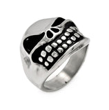 Men's Stainless Steel Smiling Skull Ring, <b>size: 9</b>