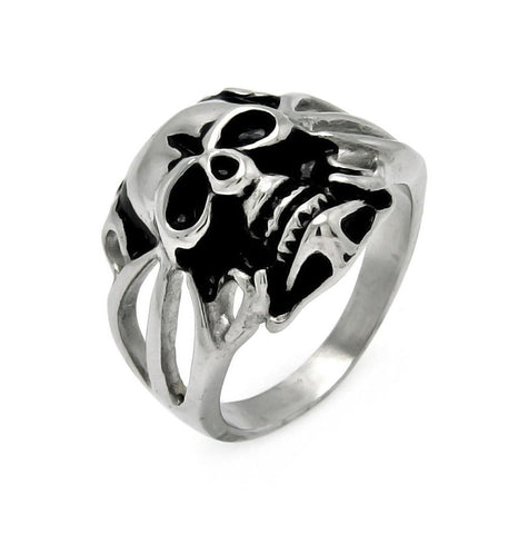 Men's Stainless Steel Open Skull Ring, <b>size: 9</b>