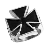 Men's Stainless Steel Large Cross Ring, <b>size: 10</b>