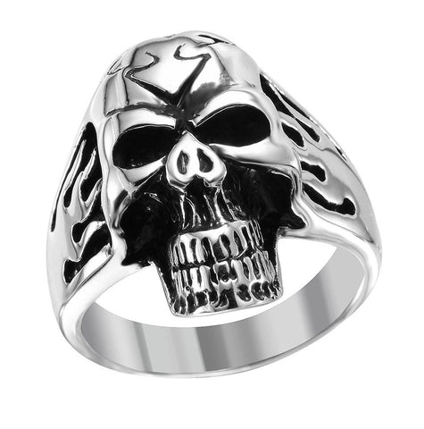 Men's Stainless Steel Skull Ring, <b>size: 9</b>