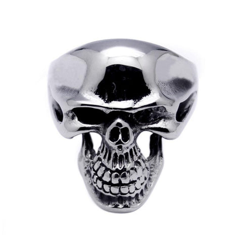 Men's Stainless Steel Large Skull Ring, <b>size: 9</b>