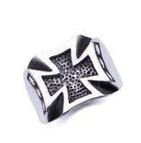 Men's Stainless Steel Cross Ring, <b>size: 9</b>