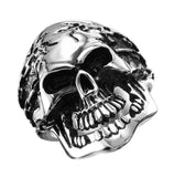 Men's Stainless Steel Skull And Chains Ring, <b>size: 10</b>