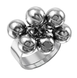 Men's Stainless Steel Dangling Beads Ring, <b>size: 5</b>