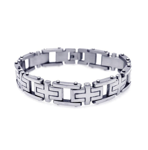 Stainless Steel Cross Link Bracelet