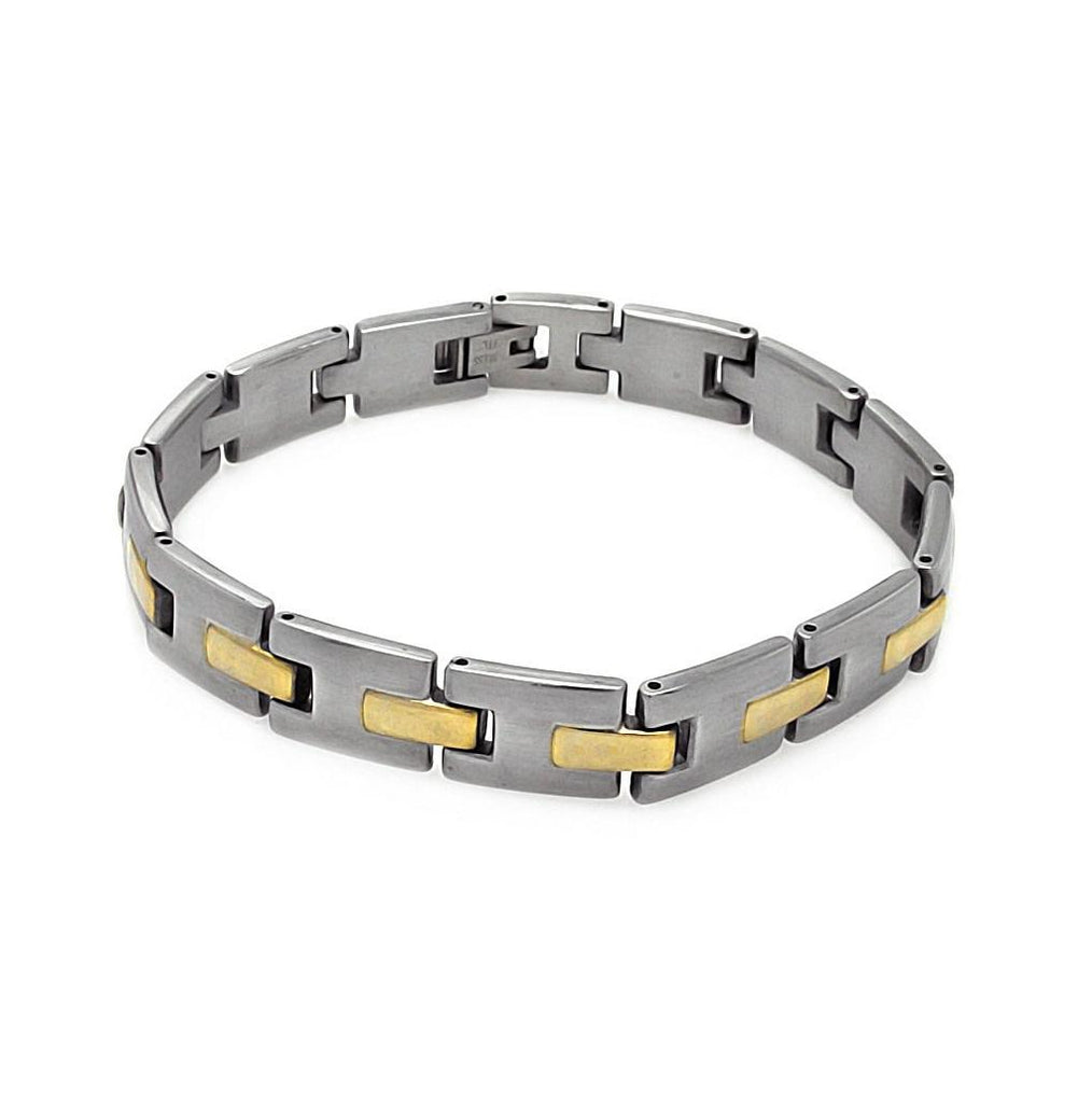 Stainless Steel Gold Plated Link Bracelet