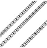 Stainless Steel Double Link Curb Chain 9.7mm, <b>size: 18</b>