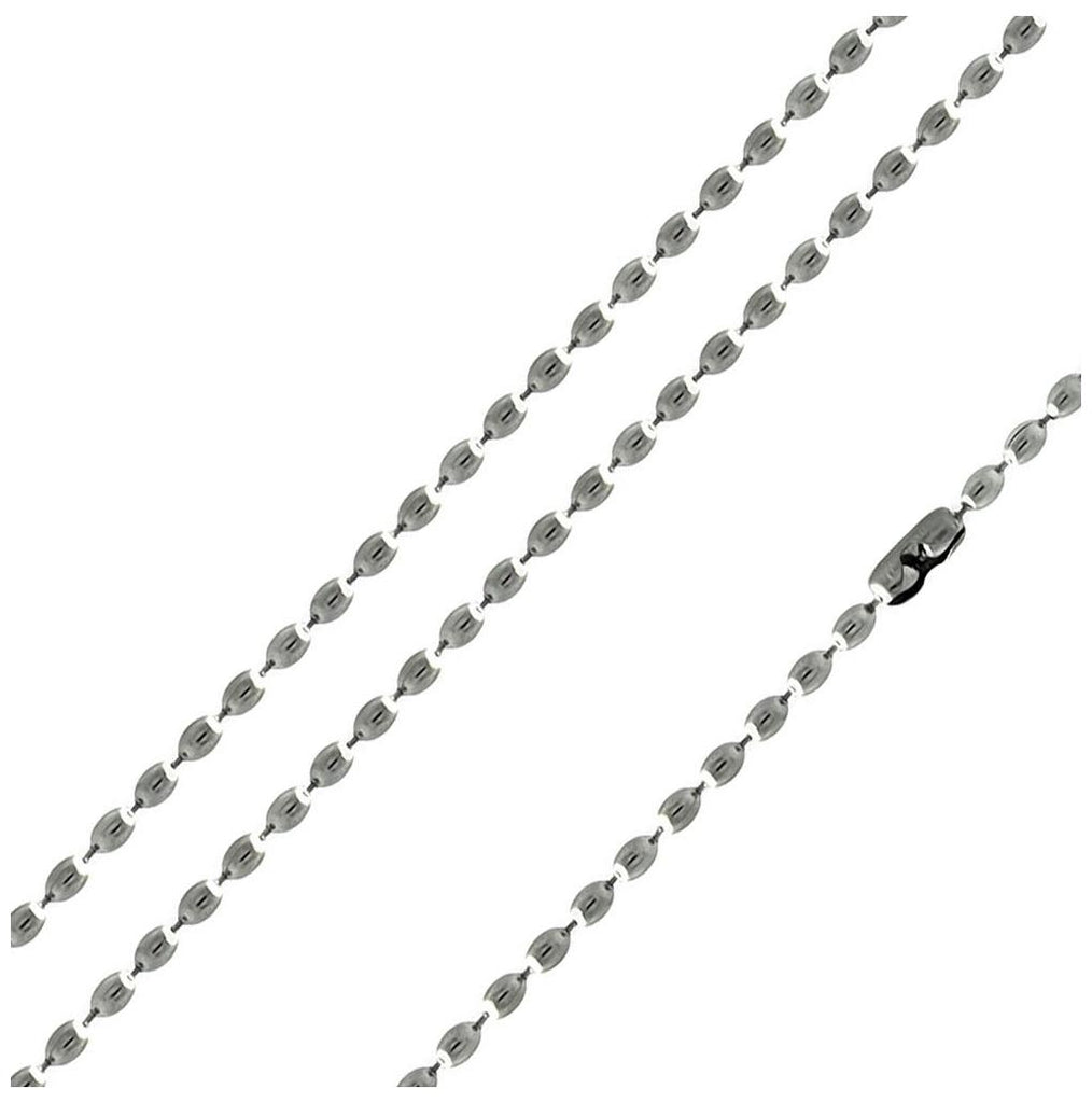 Stainless Steel Oval Bead Link Chain, <b>size: 16</b>