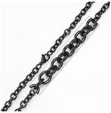 Stainless Steel Black Rhodium Link Chain, <b>size: 16</b>