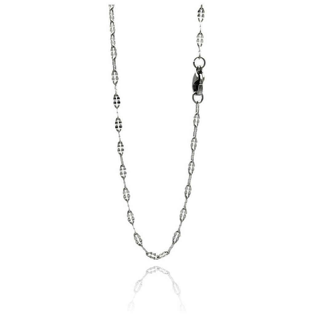 Stainless Steel Diamond Cut Chain, <b>size: 16</b>