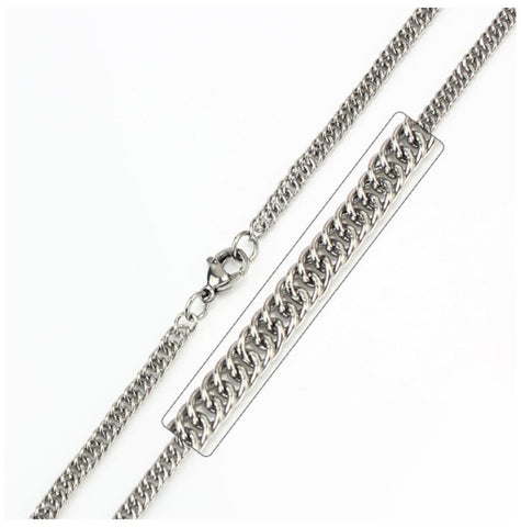 Stainless Steel Double Link Curb Chain, <b>size: 16</b>