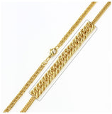 Stainless Steel Gold Plated Double Link Curb Chain, <b>size: 16</b>