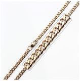 Stainless Steel Rose Gold Plated High Polish Link Curb Chain, <b>size: 16</b>