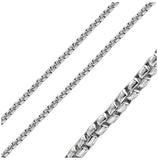 Stainless Steel Round Box Chain 3.8mm, <b>size: 16</b>