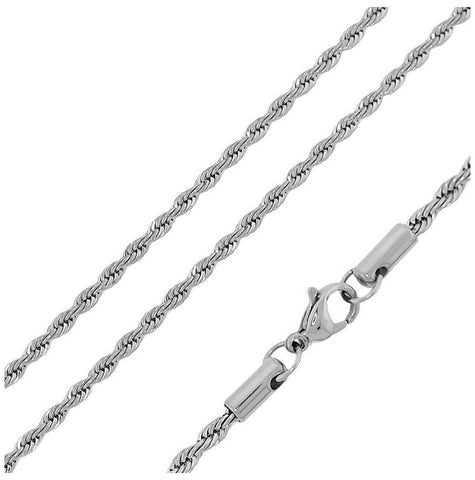 Stainless Steel Rope Chain 3mm, <b>size: 16</b>