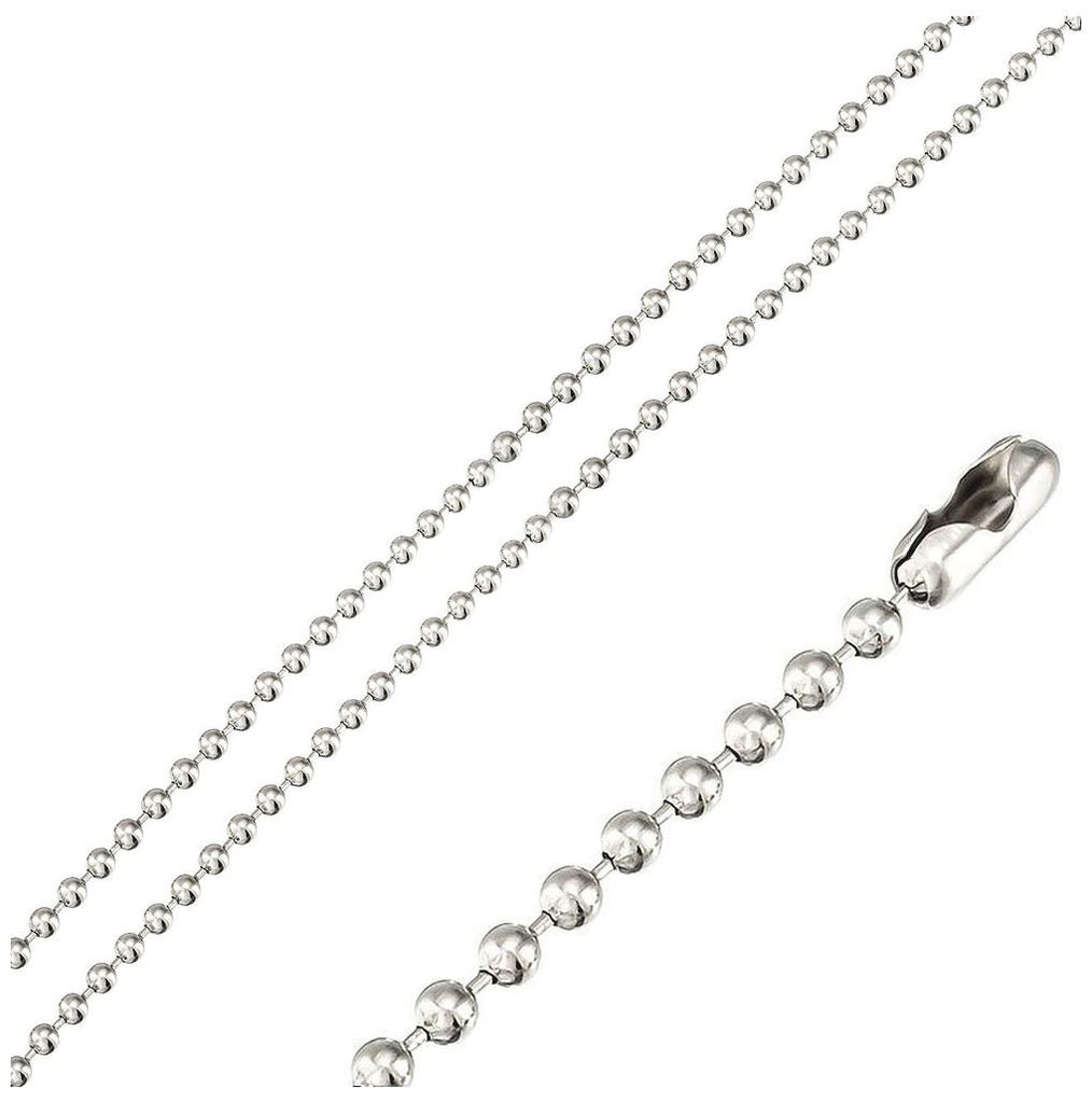 Stainless Steel Bead Chain 1.5mm, <b>size: 16</b>