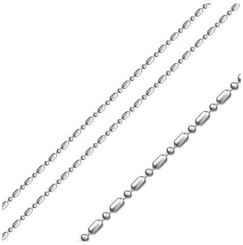 Sterling Stainless Steel Ball And Bar Chain 1.9mm, <b>size: 16</b>