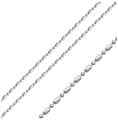 Sterling Stainless Steel Ball And Bar Chain 3mm, <b>size: 16</b>