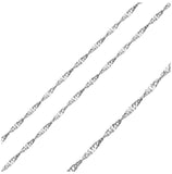 Stainless Steel Singapore Chain 3.3mm, <b>size: 16</b>