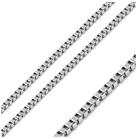 Stainless Steel Box Chain 1.4mm, <b>size: 16</b>