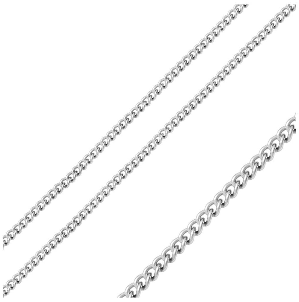 Stainless Steel Small Curb Chain 4mm, <b>size: 16</b>