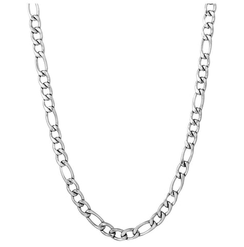 Stainless Steel Figaro Chain Link 5.7mm, <b>size: 16</b>