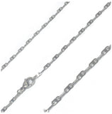 Stainless Steel Thin Flat Marina Link Chain 2mm, <b>size: 16</b>