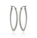 Stainless Steel Rope Hoop Earring, <b>size: 20mm</b>