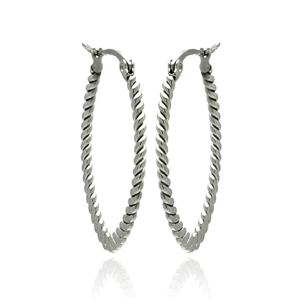 Stainless Steel Rope Hoop Earring, <b>size: 20mm</b>