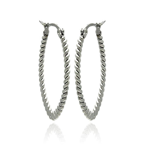 Stainless Steel Rope Hoop Earring, <b>size: 20mm</b>