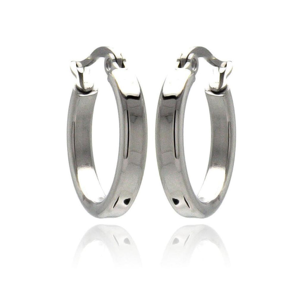 Stainless Steel Thick Hoop Earring, <b>size: 14mm</b>