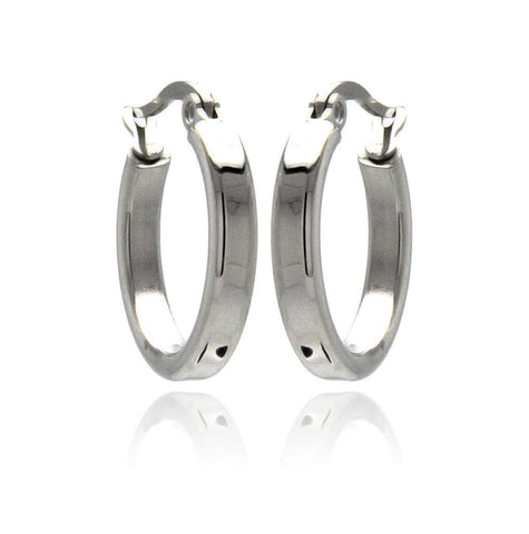 Stainless Steel Thick Hoop Earring, <b>size: 14mm</b>